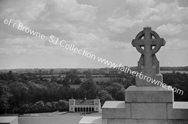 CLONGOWES PAVAILION & WOODS FROM ROOF OF NEW BUILDING